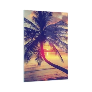 Tablou pe sticlă - O seară sub palmieri - 70x100 cm