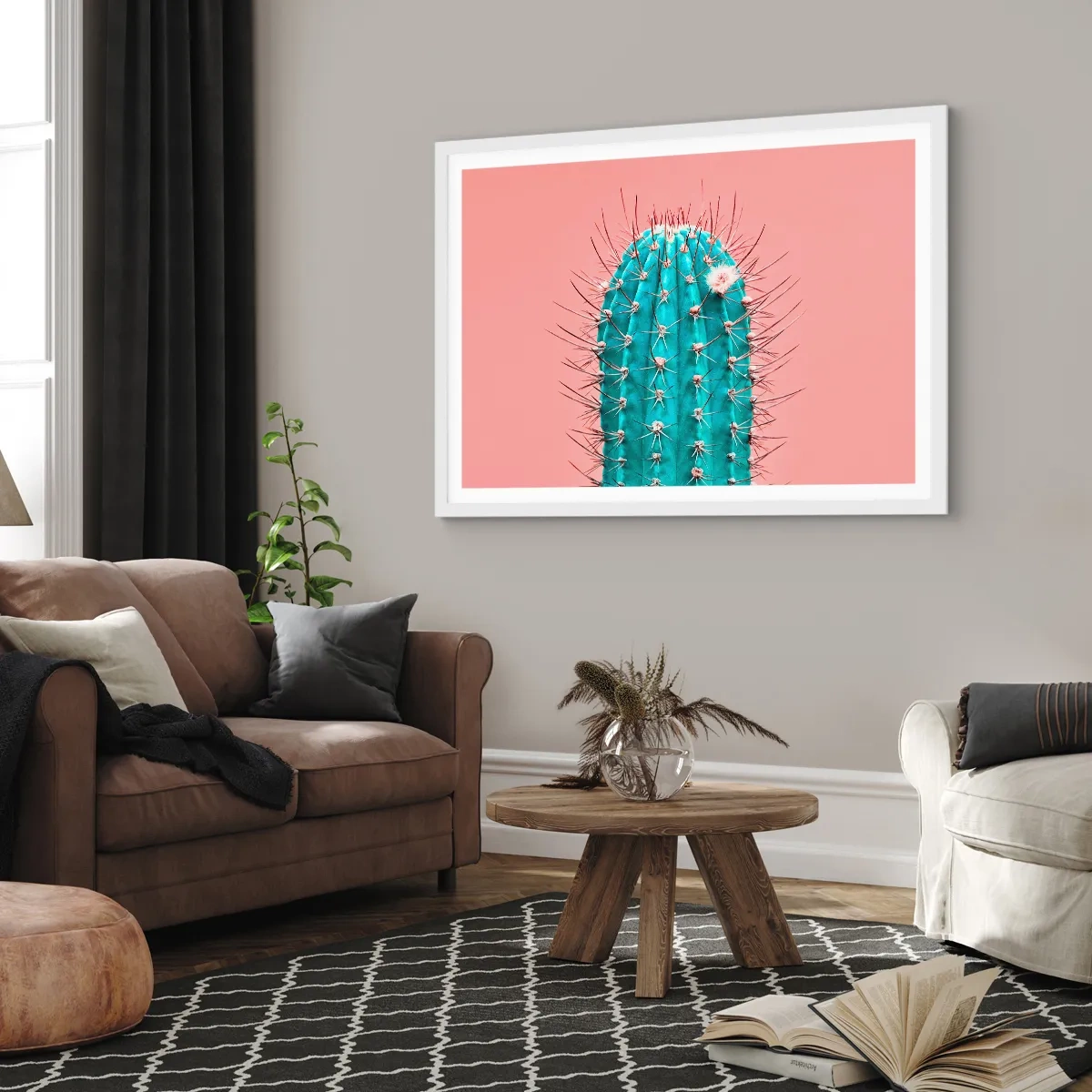 Poster în ramă albă - Doar privește - 91x61 cm