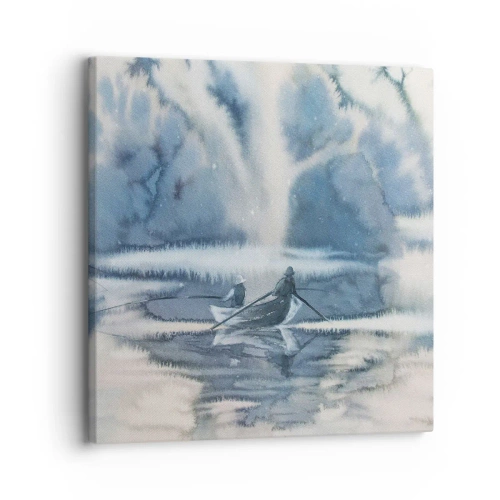 Tablou pe pânză - Pescarii în paradisul lor - 30x30 cm