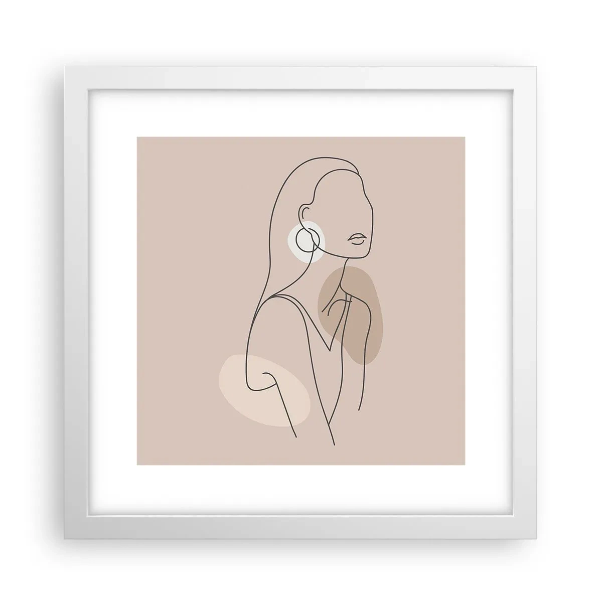 Poster în ramă albă - Icoana fecioarei - 30x30 cm