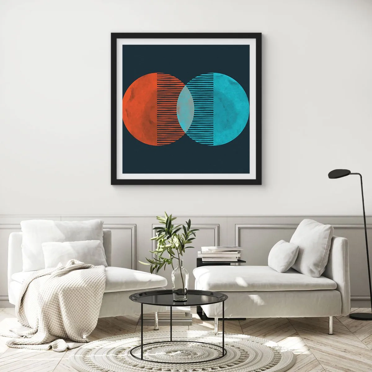 Poster în ramă neagră - Fantezie astronomică - 40x40 cm