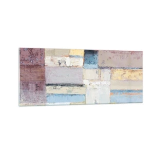 Tablou pe sticlă - Liniștea geometriei - 100x40 cm