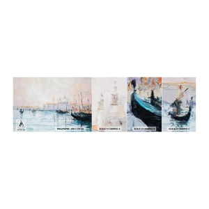 Mostră tapet autocolant Deluxe Sticker - În spatele apei, în spatele ceții - Bucată, Oraș, Veneția - 100x30 cm
