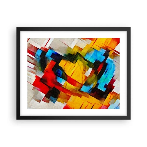 Poster în ramă neagră - Sandviș multicolor - 50x40 cm