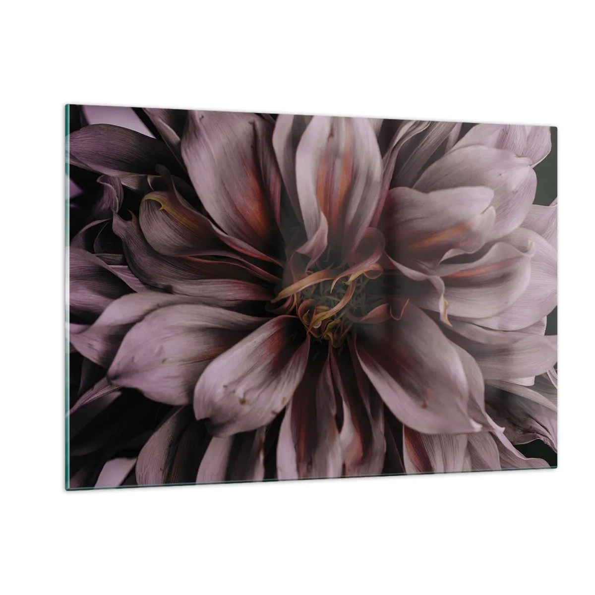 Tablou pe sticlă - Inimă florală - 120x80 cm