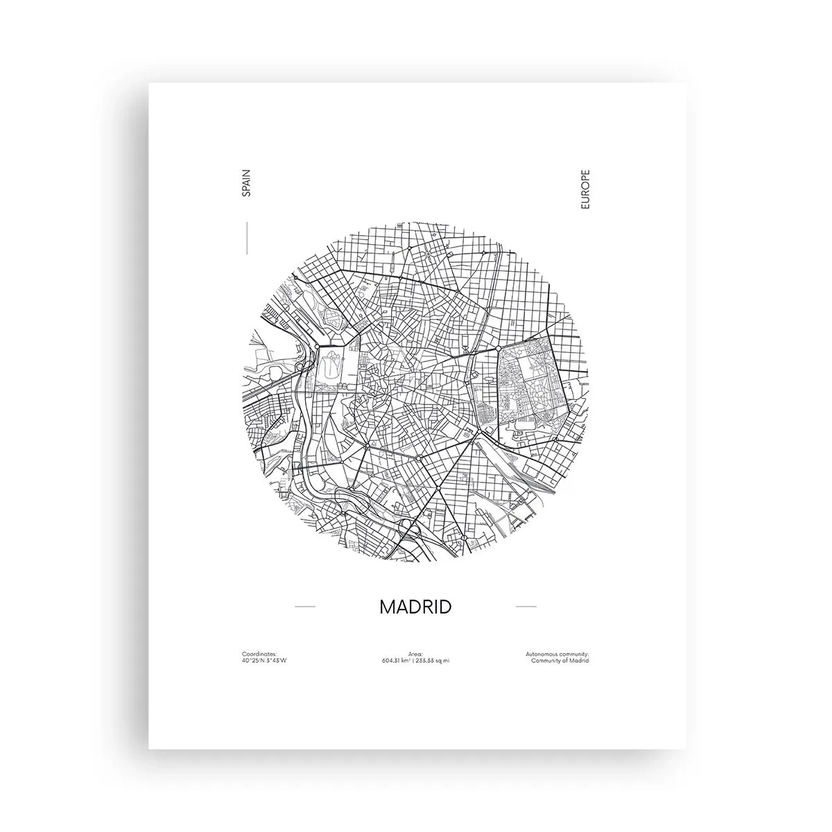 Poster - Anatomia Madridului - 40x50 cm