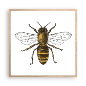 Poster în ramă de stejar deschis - Frumoasă și bună - 60x60 cm