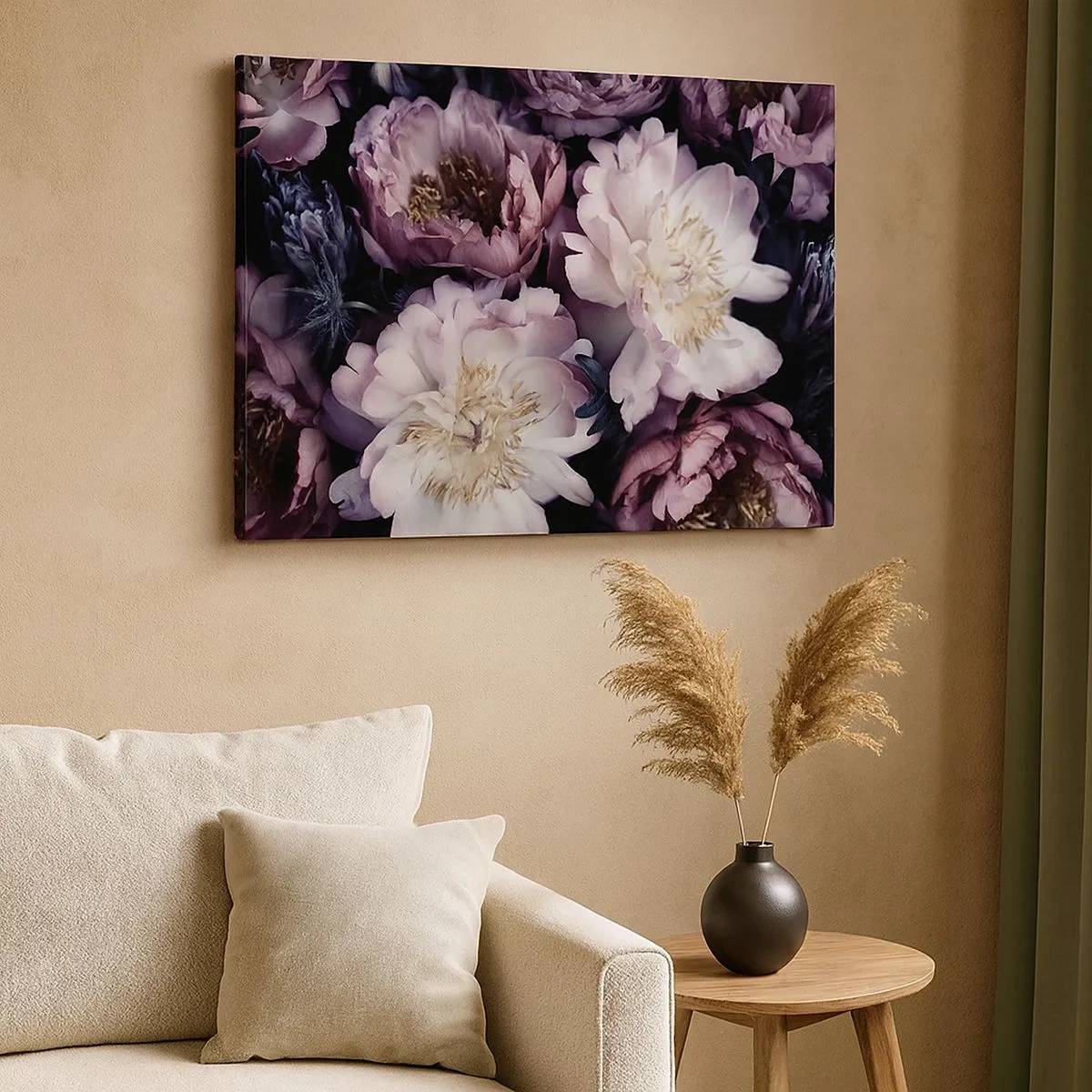 Tablou pe pânză Canvas - Flori în nuanțe pastelate delicate - 70x50cm - Buchet în stil vechi - Decorațiune modernă pentru perete pentru living și dormitor ARTTOR