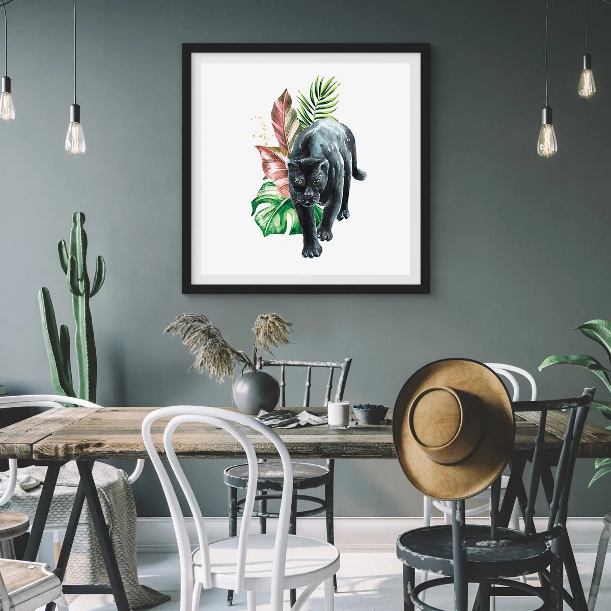 Poster în ramă neagră - Sălbăticia inimii - 60x60 cm