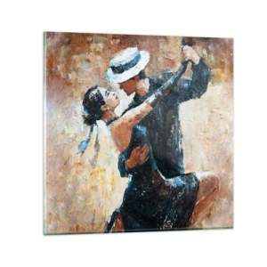 Tablou pe sticlă - A la Rudolf Valentino - 50x50 cm