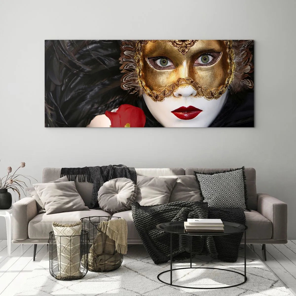 Tablou pe sticlă - Pentru că viața e un bal - 90x30 cm