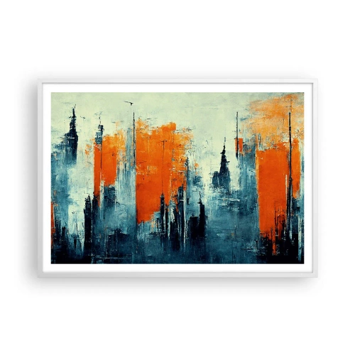 Poster în ramă albă - Peisaj modern - 100x70 cm