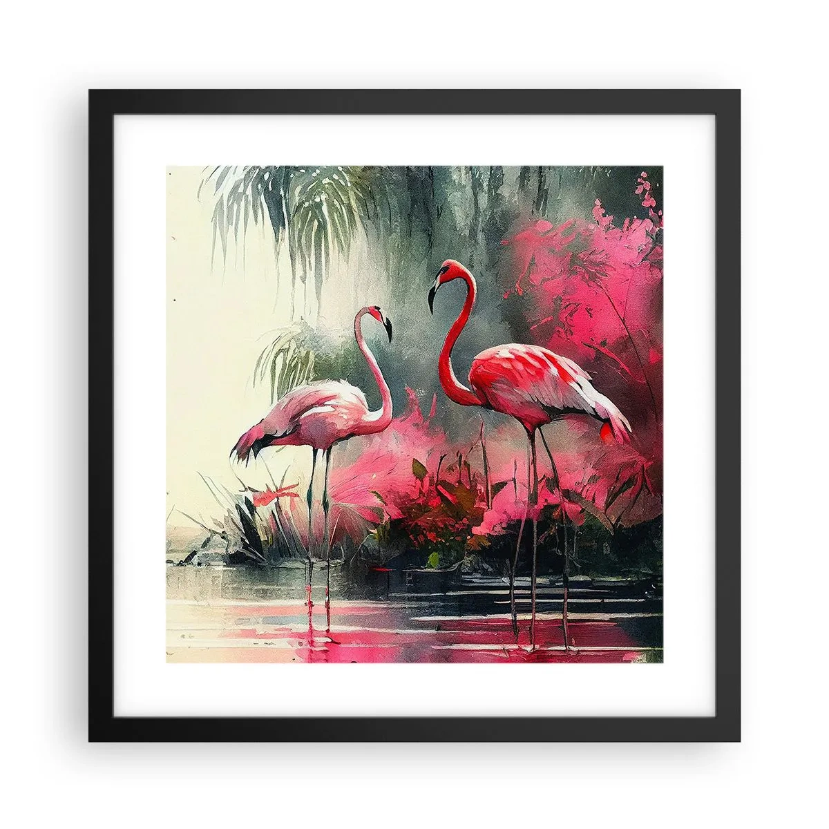 Poster în ramă neagră - O lecție de farmec natural - 40x40 cm