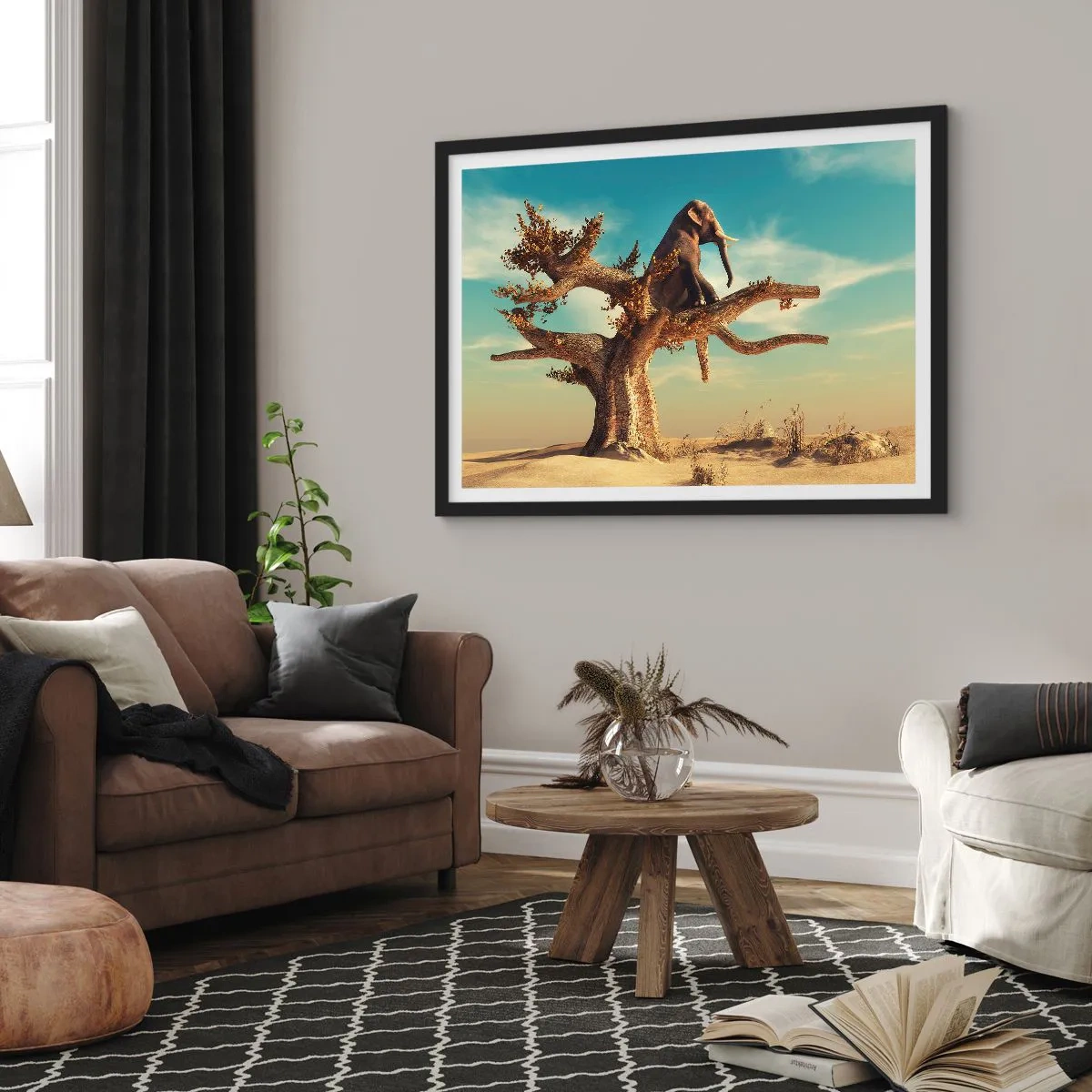 Poster în ramă neagră - Un nou punct de vedere - 100x70 cm