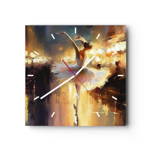 Ceas de perete - Ceas pe sticlă - Un miracol în stradă - 30x30 cm