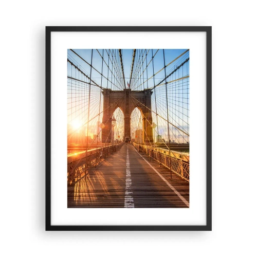 Poster în ramă neagră - Pe podul de aur - 40x50 cm