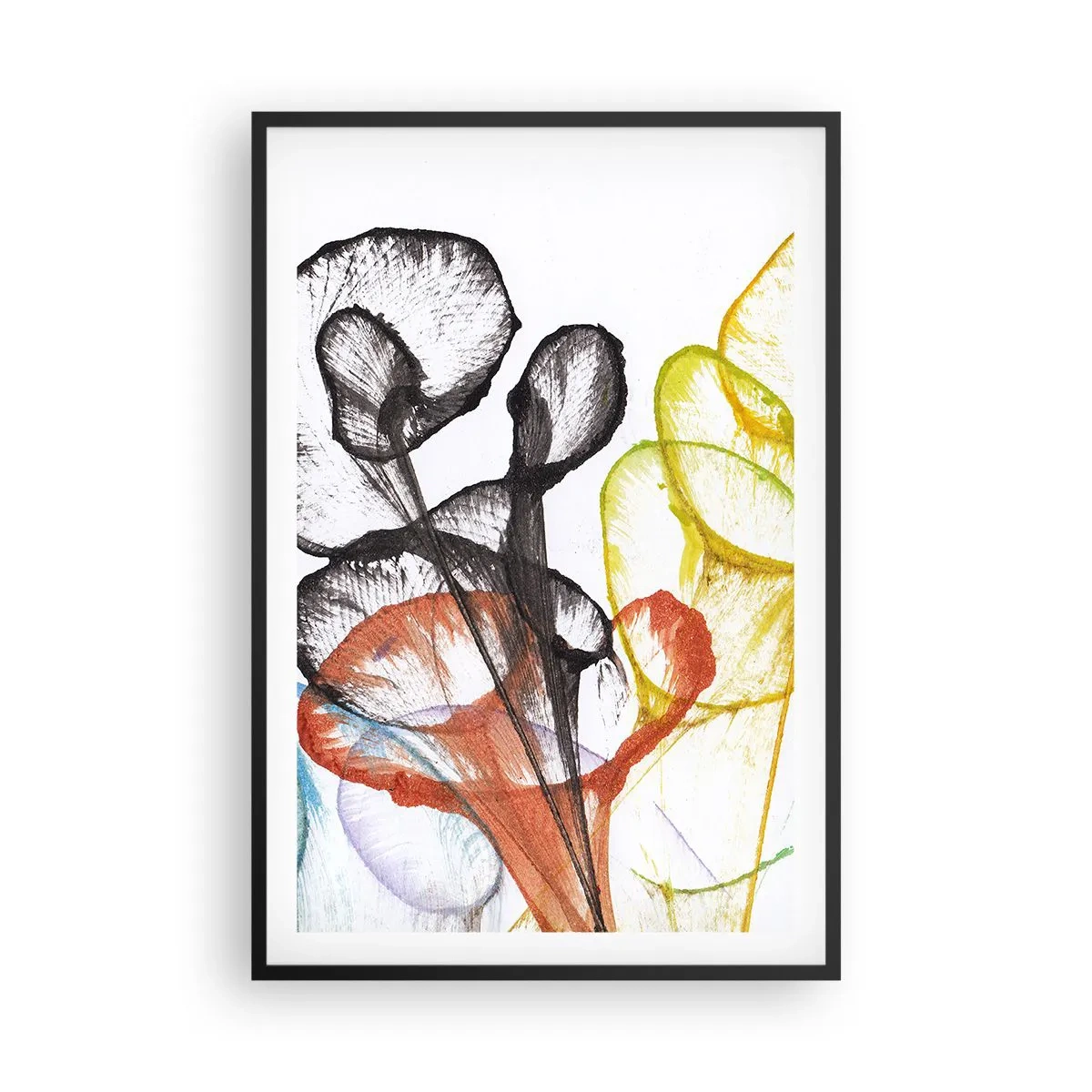 Poster în ramă neagră - Flori cu suflete - 61x91 cm