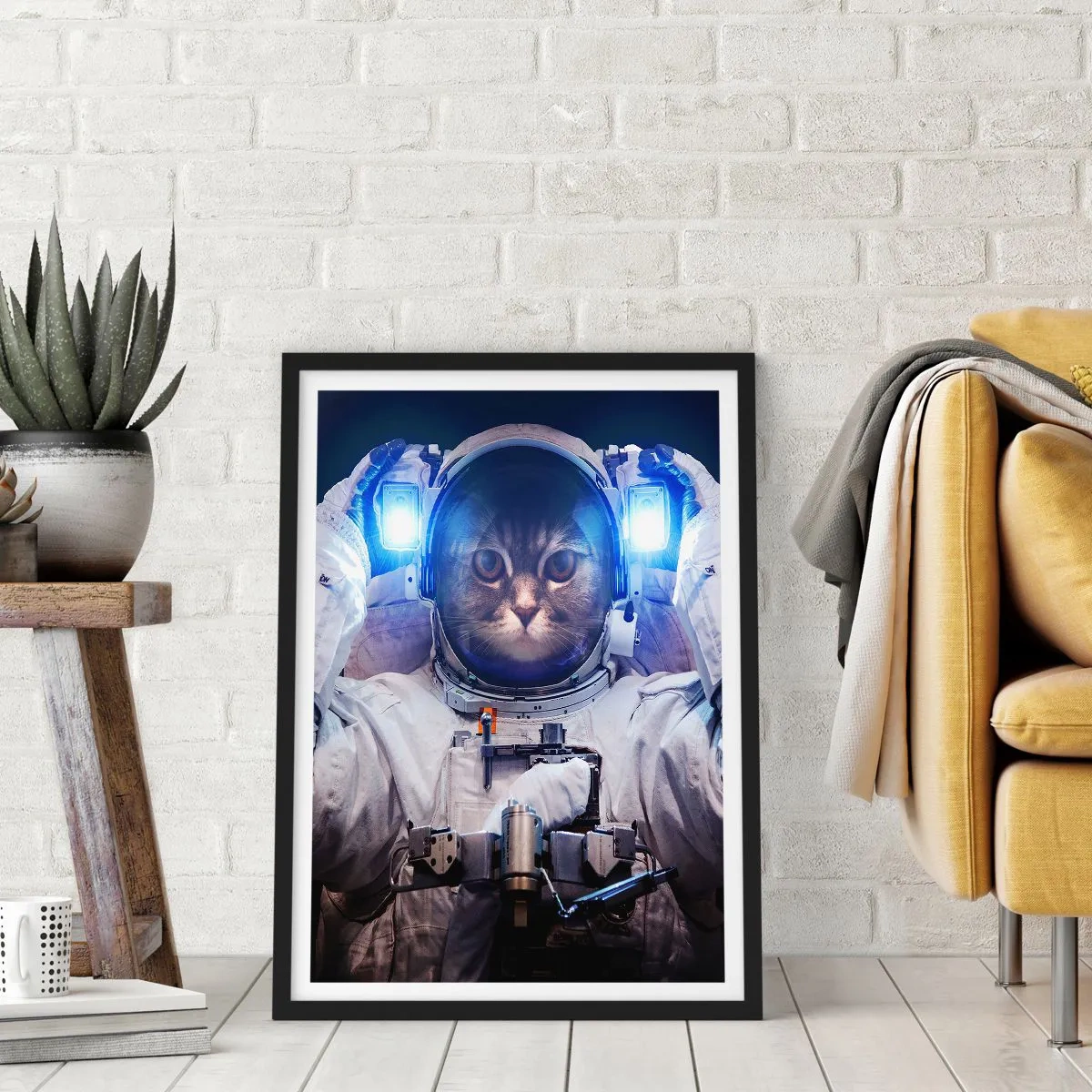 Poster în ramă neagră - Houston, aveți o problemă - 40x50 cm