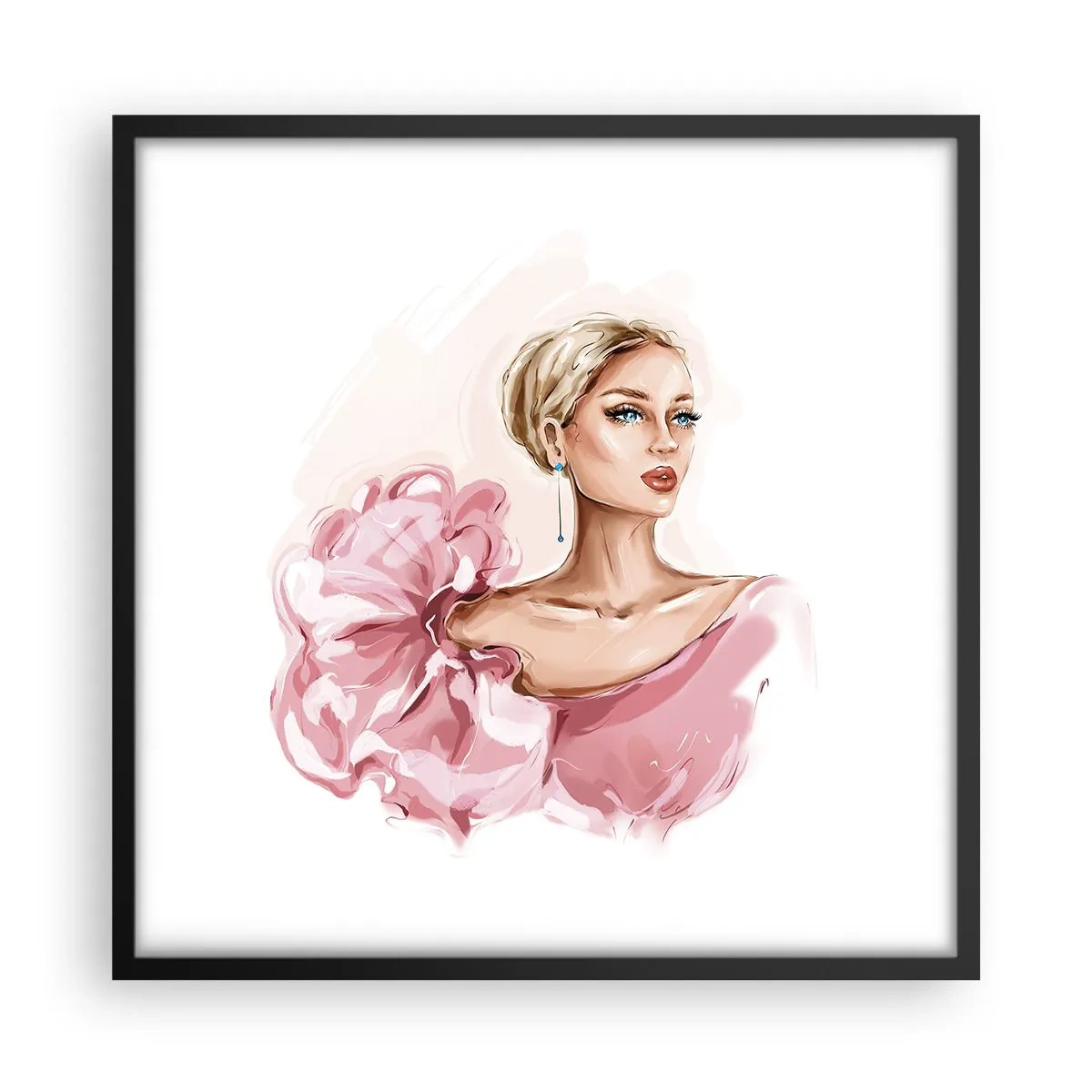 Poster în ramă neagră - Așa cum a fost pictată... - 50x50 cm