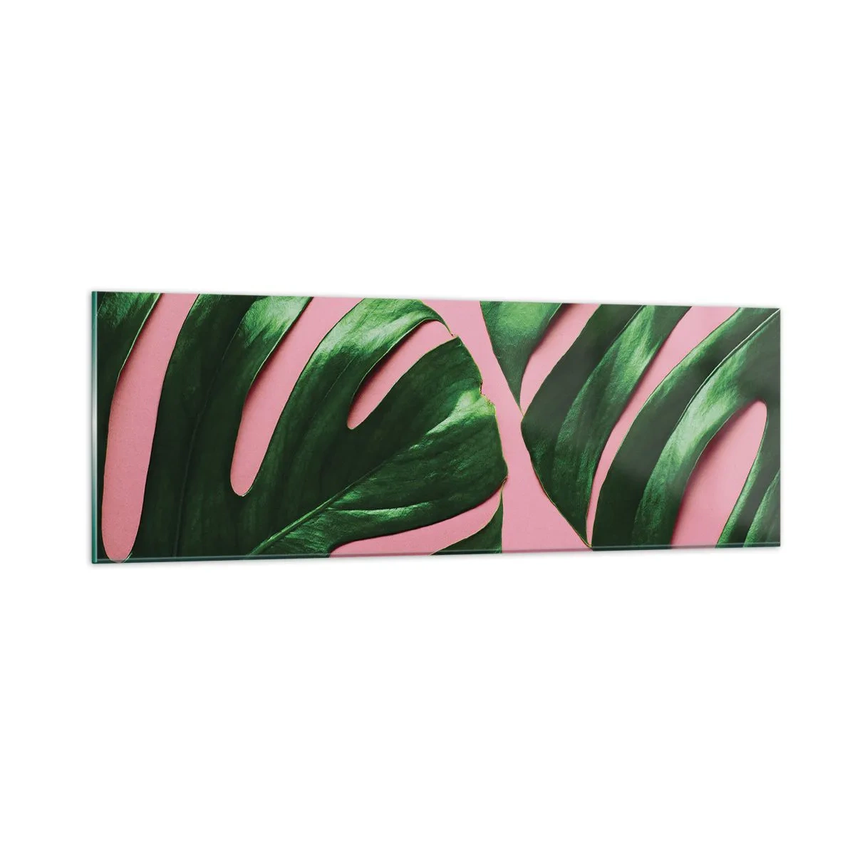 Tablou pe sticlă - Întâlnire verde - 90x30 cm