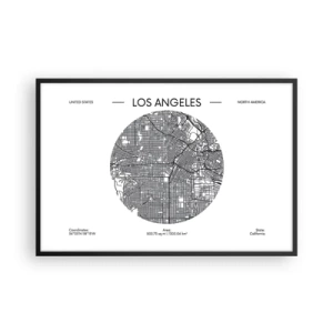 Poster în ramă neagră - Anatomia Los Angeles - 91x61 cm
