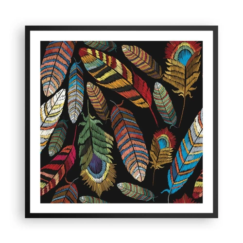 Poster în ramă neagră - Carnavalul păsărilor - 60x60 cm