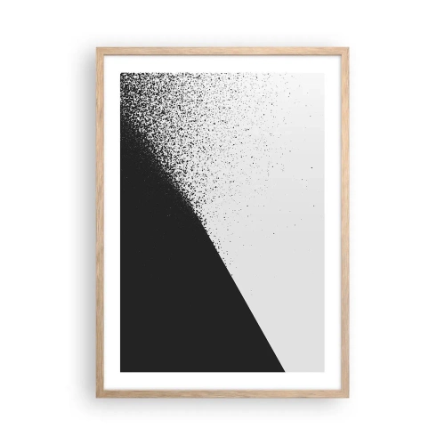 Poster în ramă de stejar deschis - Din ce în ce mai repede, din ce în ce mai mult - 50x70 cm