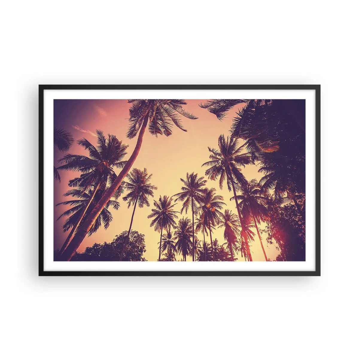 Poster în ramă neagră - Variație tropicală - 91x61 cm
