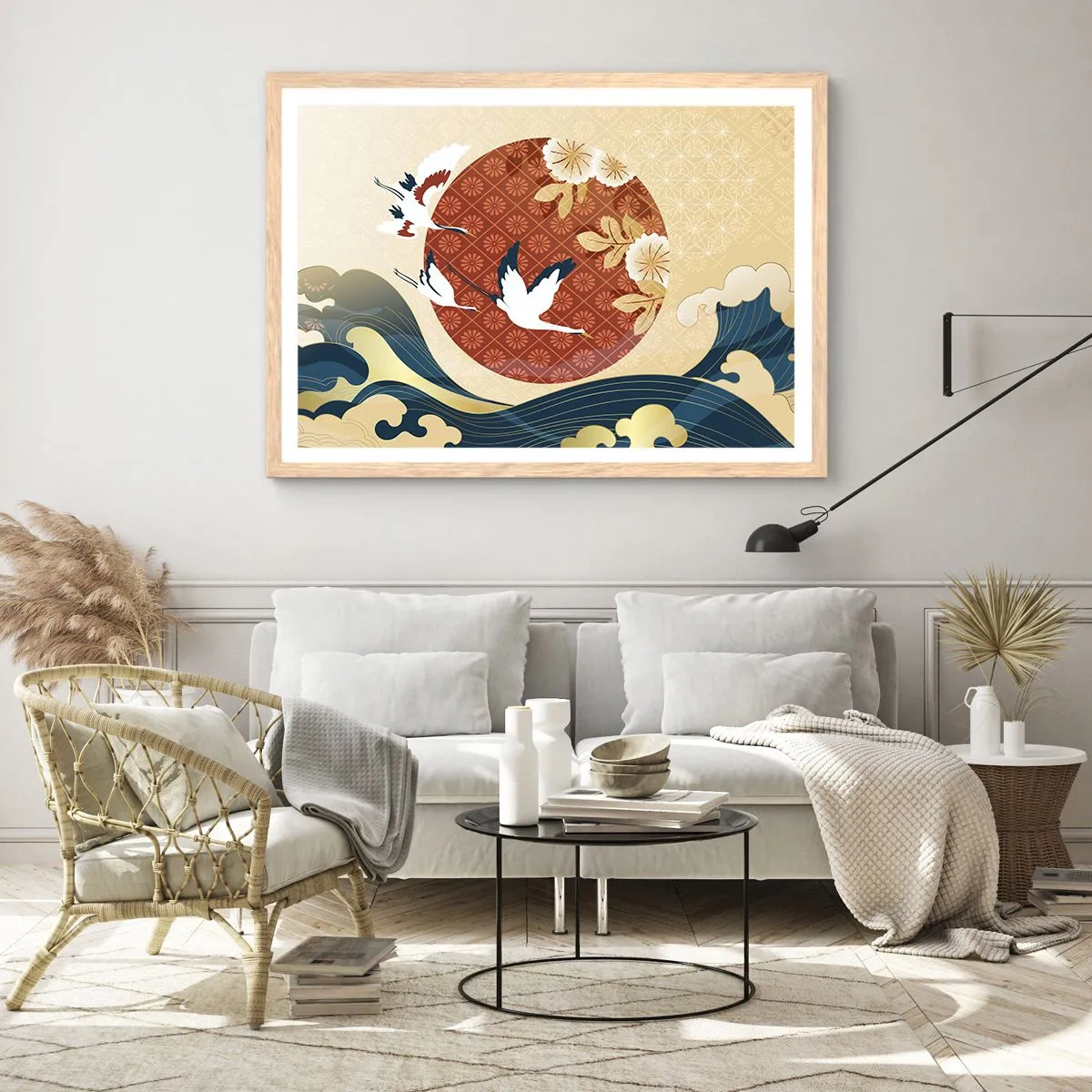 Poster în ramă de stejar deschis - O fabulă japoneză - 91x61 cm