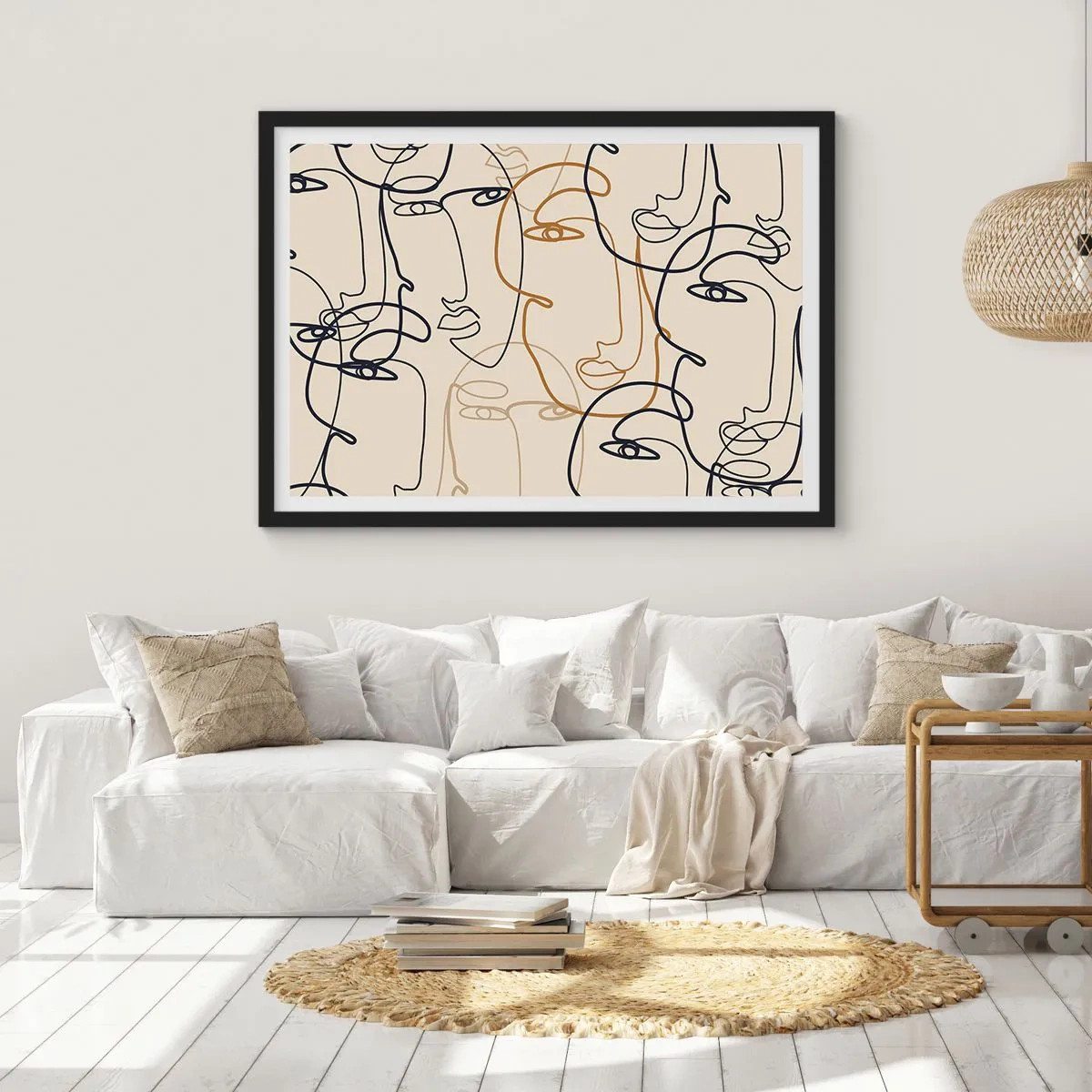 Poster în ramă neagră - Portret multiplicat - 50x40 cm