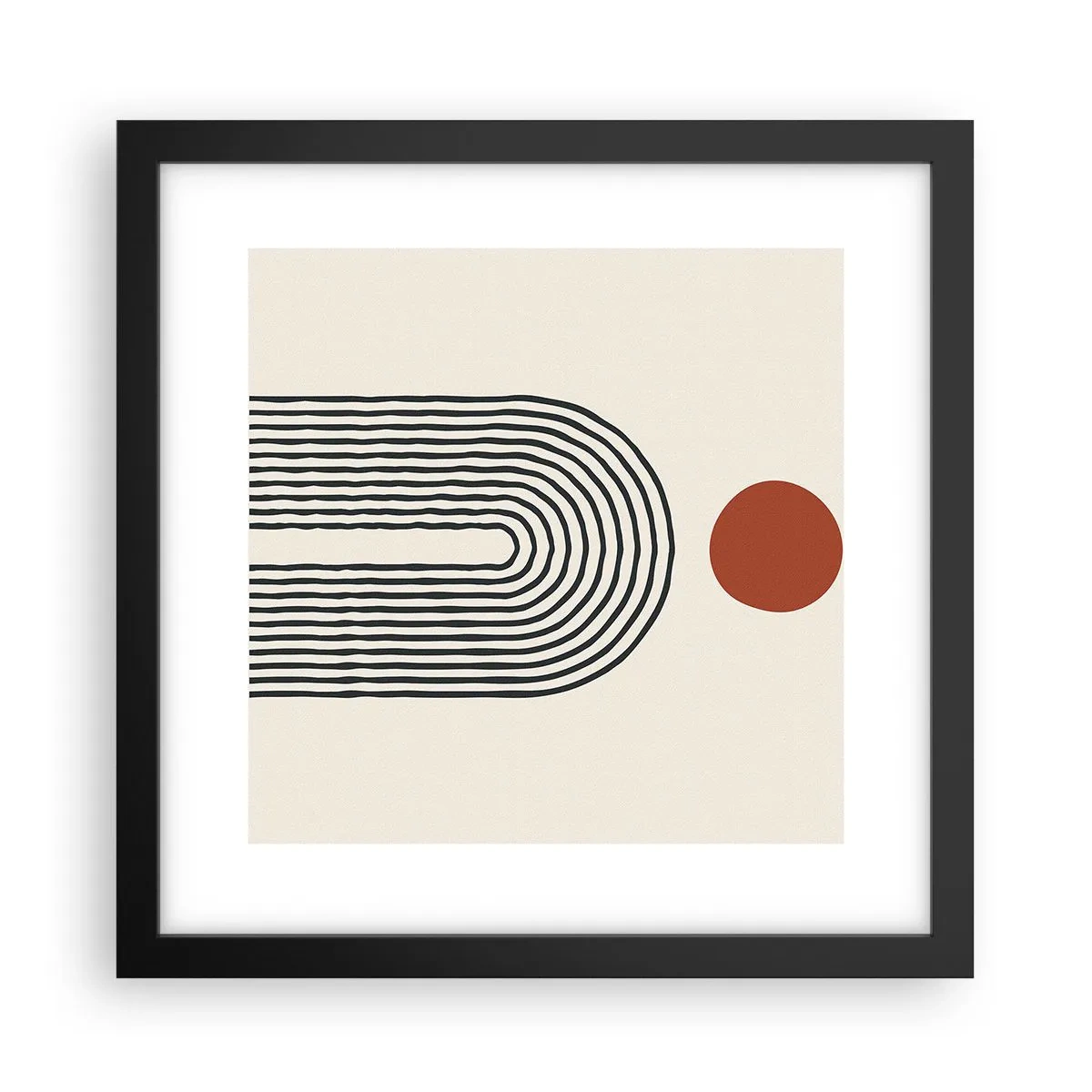 Poster în ramă neagră - Magnetismul formelor și al culorilor - 30x30 cm