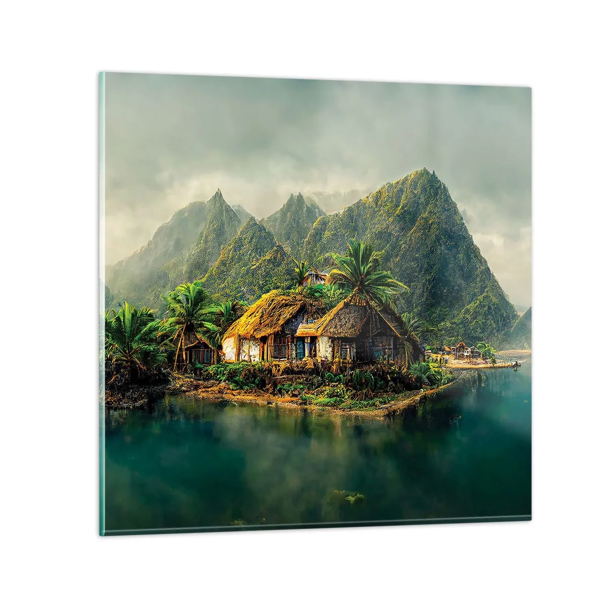 Tablou pe sticlă - Paradisul tropical - 30x30 cm
