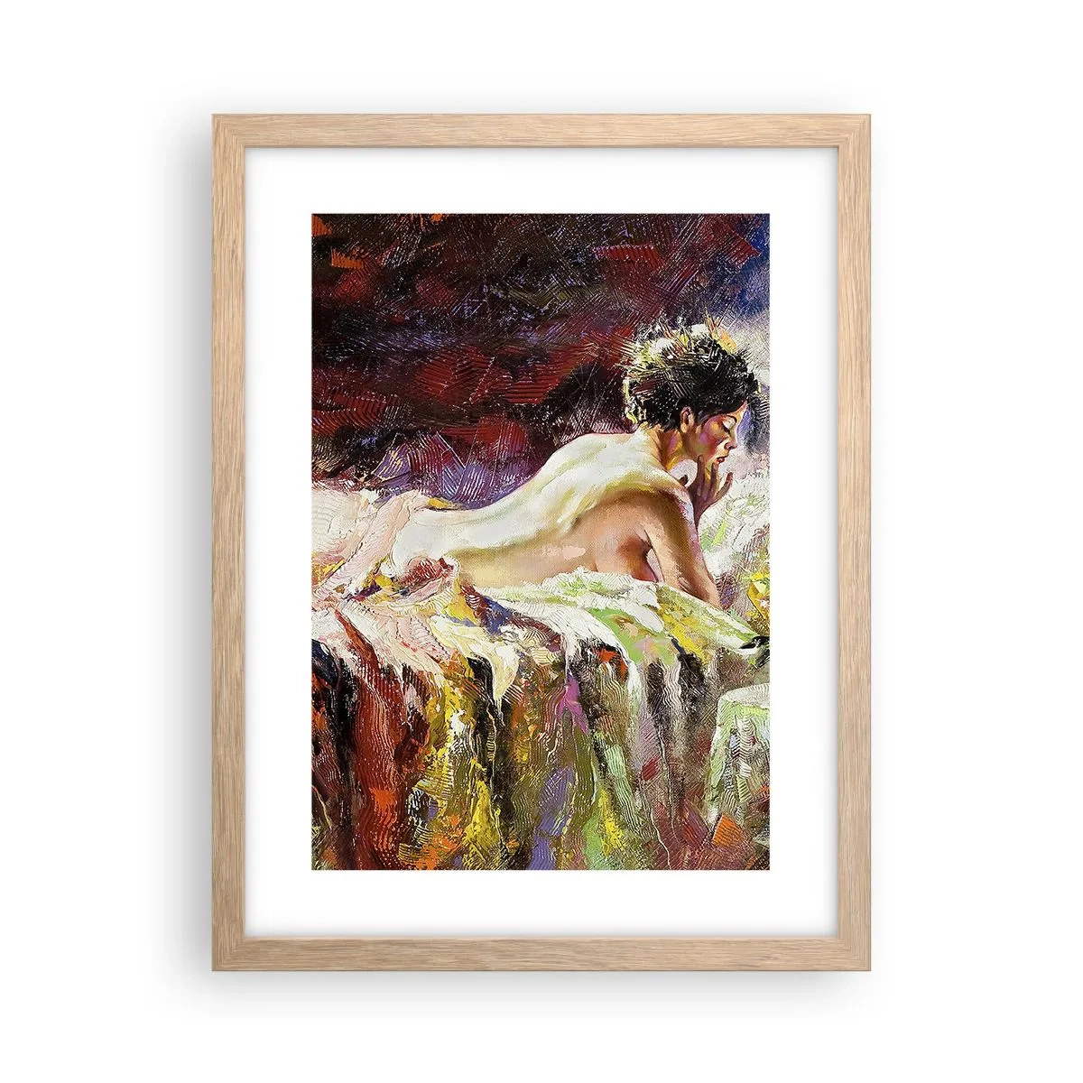 Poster în ramă de stejar deschis - Venus în gând - 30x40 cm
