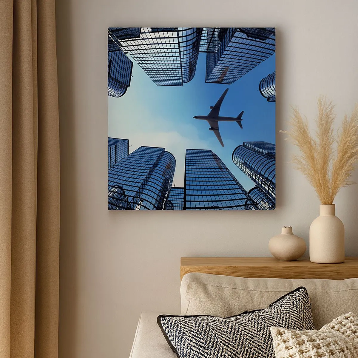 Tablou pe pânză - Vedere de pe ravenă de sticlă - 30x30 cm