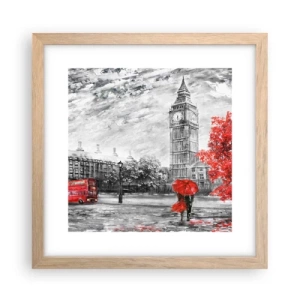 Poster în ramă de stejar deschis - O zi excitantă - 30x30 cm