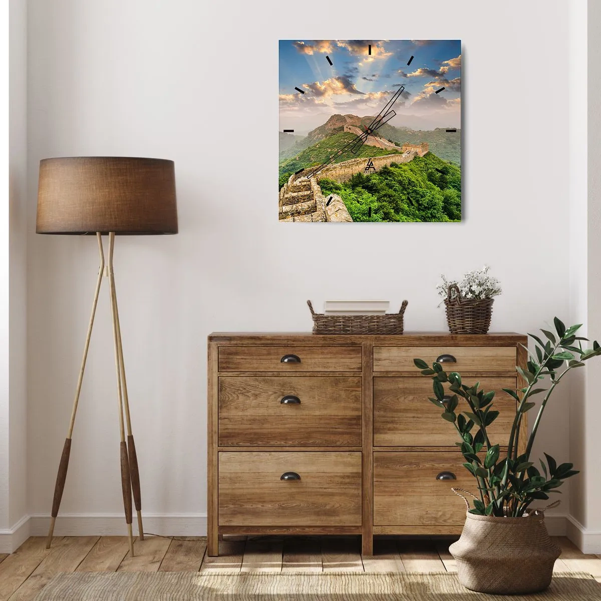 Ceas de perete - Ceas pe sticlă - Măreția netrecătoare - 30x30 cm
