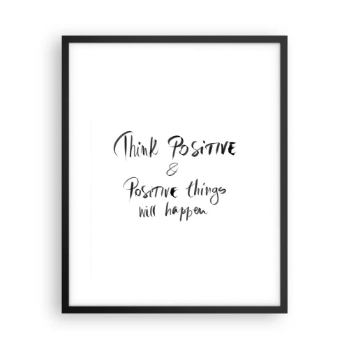 Poster în ramă neagră - Cum să trăim bine? - 40x50 cm