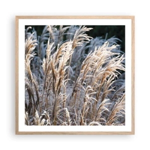 Poster în ramă de stejar deschis - Împodobite cu brumă - 60x60 cm