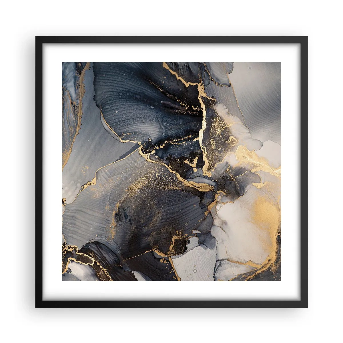 Poster în ramă neagră - Viața unei pietre - 50x50 cm