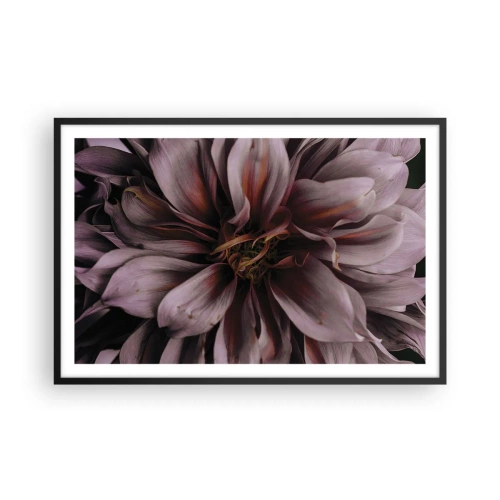 Poster în ramă neagră - Inimă florală - 91x61 cm