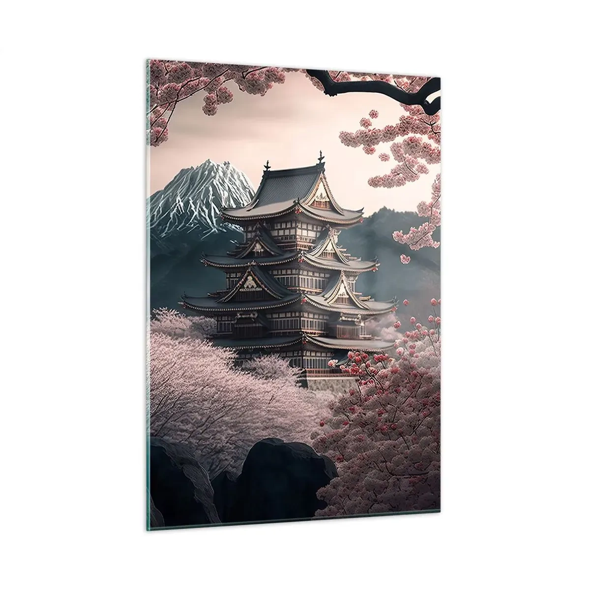 Tablou pe sticlă - Țara florilor de cireș - 50x70 cm