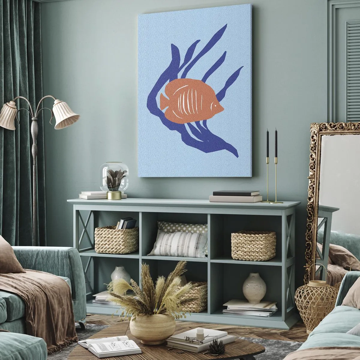 Tablou pe pânză - Rezident din apele de corali - 65x120 cm