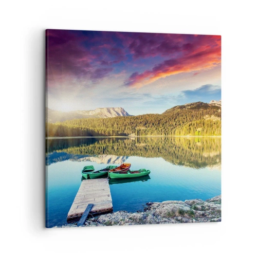 Tablou pe pânză - Spre o apă netedă ca o oglindă - 50x50 cm