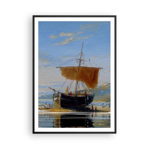 Poster în ramă neagră - Apă, pământ, aer - 70x100 cm