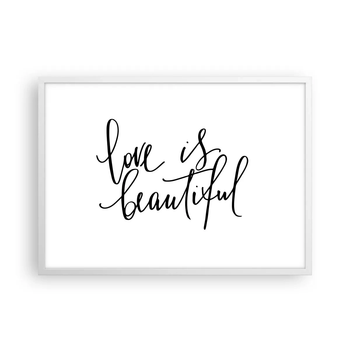 Poster în ramă albă - Citiți și repetați - 70x50 cm