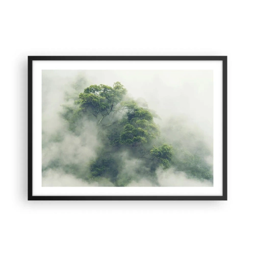Poster în ramă neagră - Înfășurate în ceață - 70x50 cm