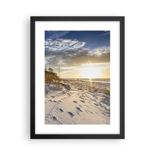 Poster în ramă neagră - Invitație la o plimbare - 30x40 cm