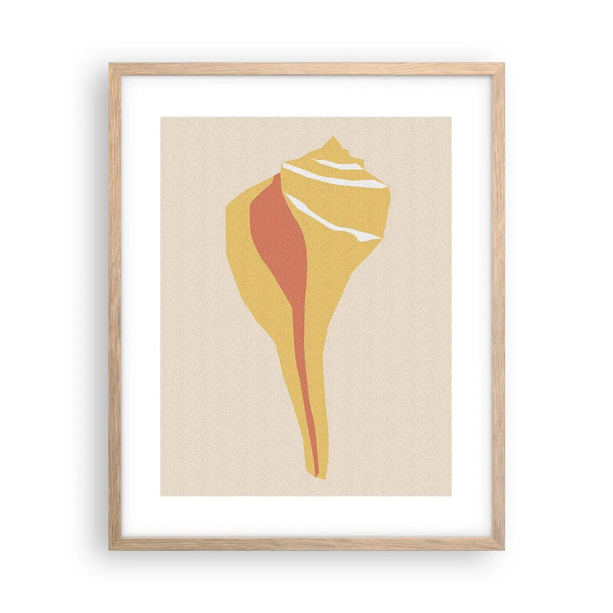 Poster în ramă de stejar deschis - Abstracție organică - creștere - 40x50 cm