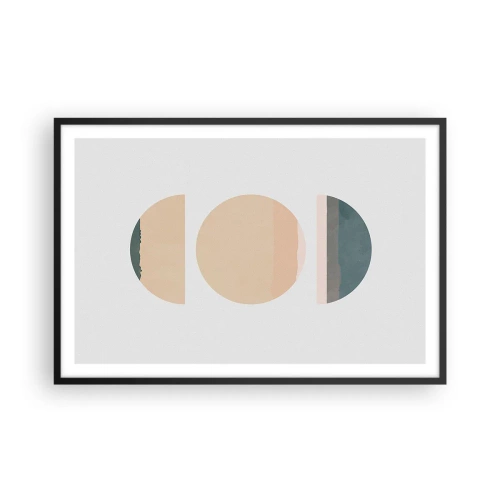 Poster în ramă neagră - Roată cu roată - 91x61 cm