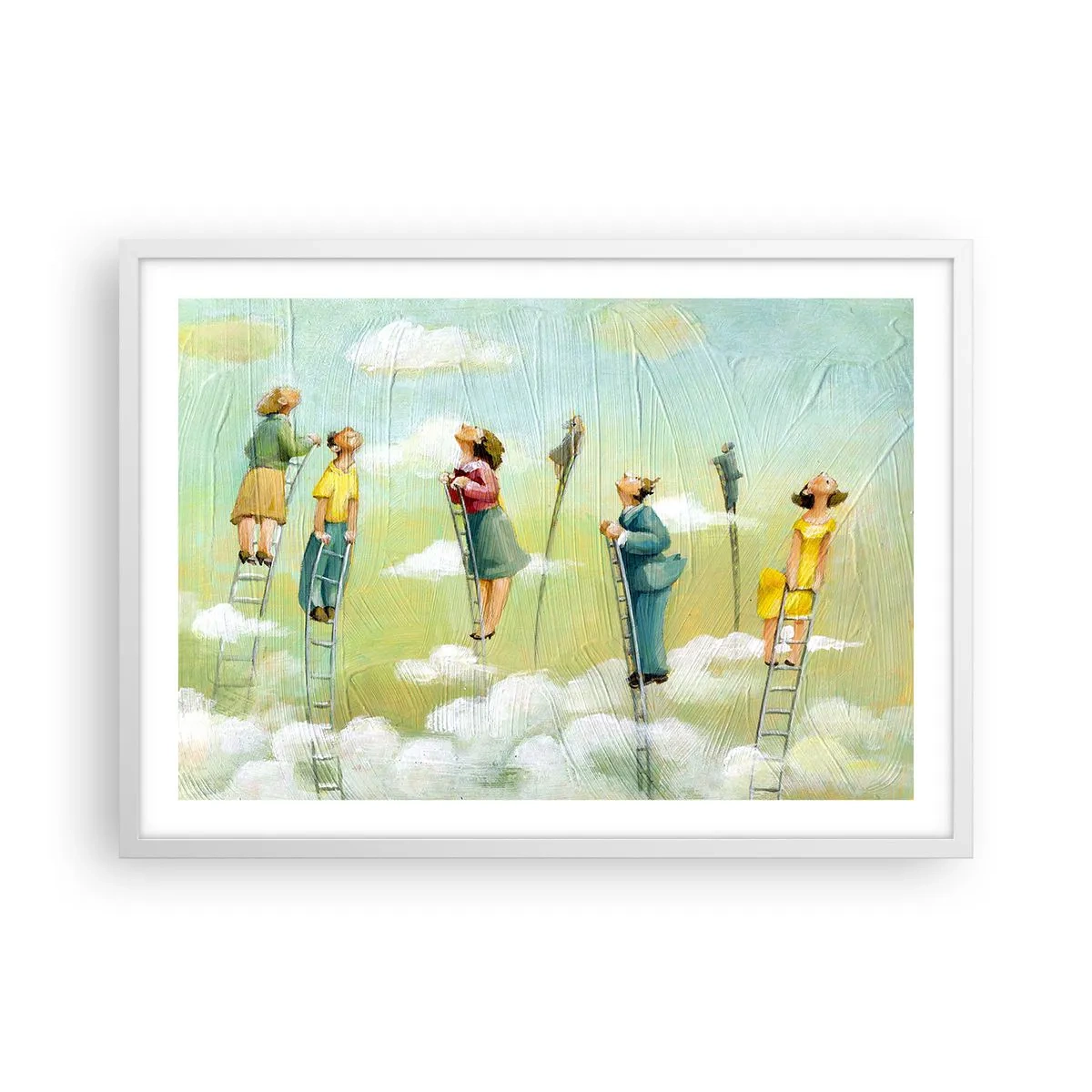 Poster în ramă albă - Urmează-ți visul - 70x50 cm